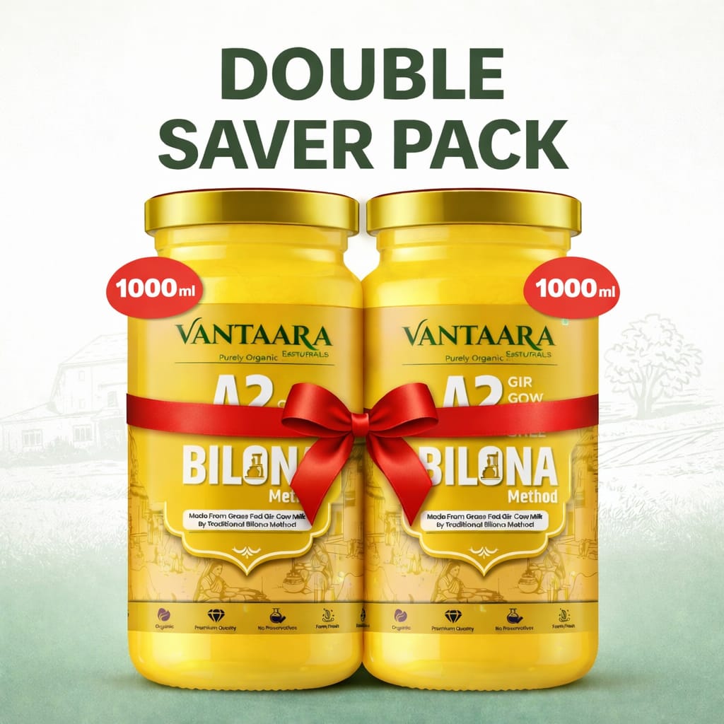 A2 Gir Cow Ghee Double Pack 1000ML +1000Ml