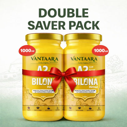 A2 Gir Cow Ghee Double Pack 1000ML +1000Ml
